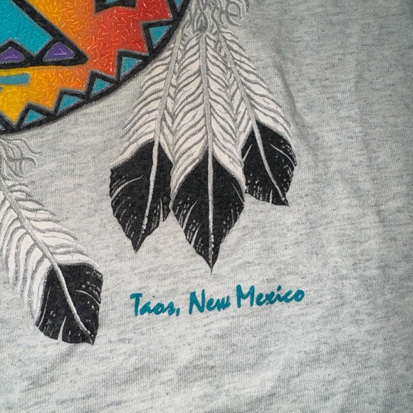 Screen Stars Best 90’s Native American Puff Ink Design: Taos, New Mexico Tee: M - Picture 4 of 6